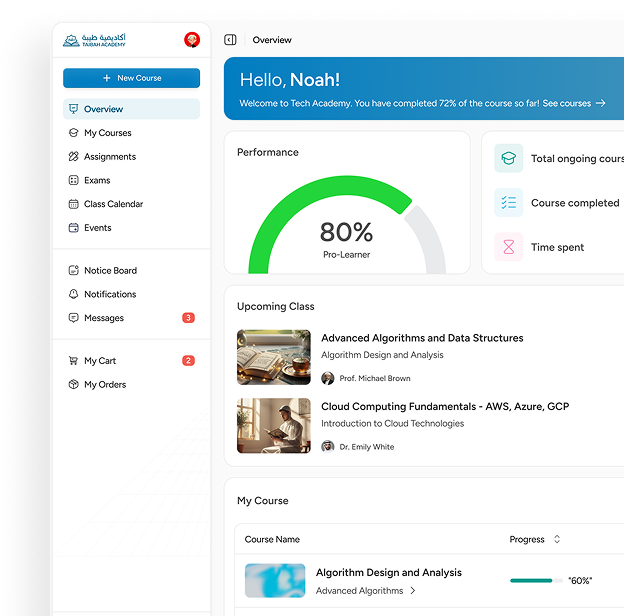 Learner dashboard