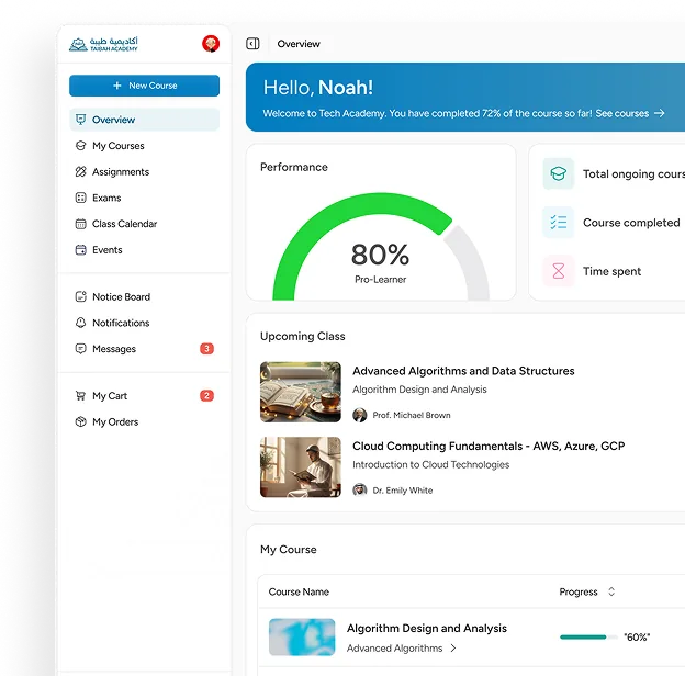Learner dashboard